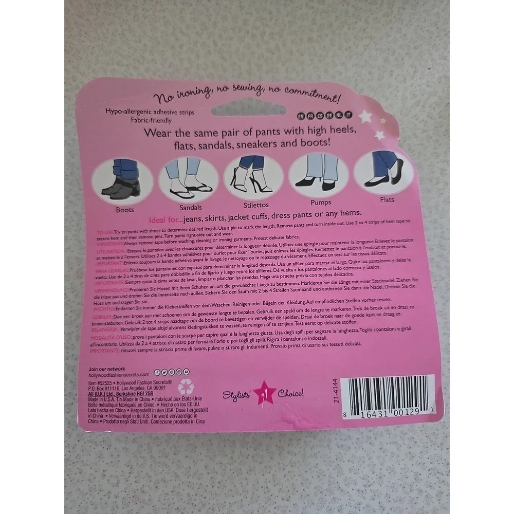 HOLLYWOOD FASHION SECRETS Temporary‎ Hem Tape, 18-Count